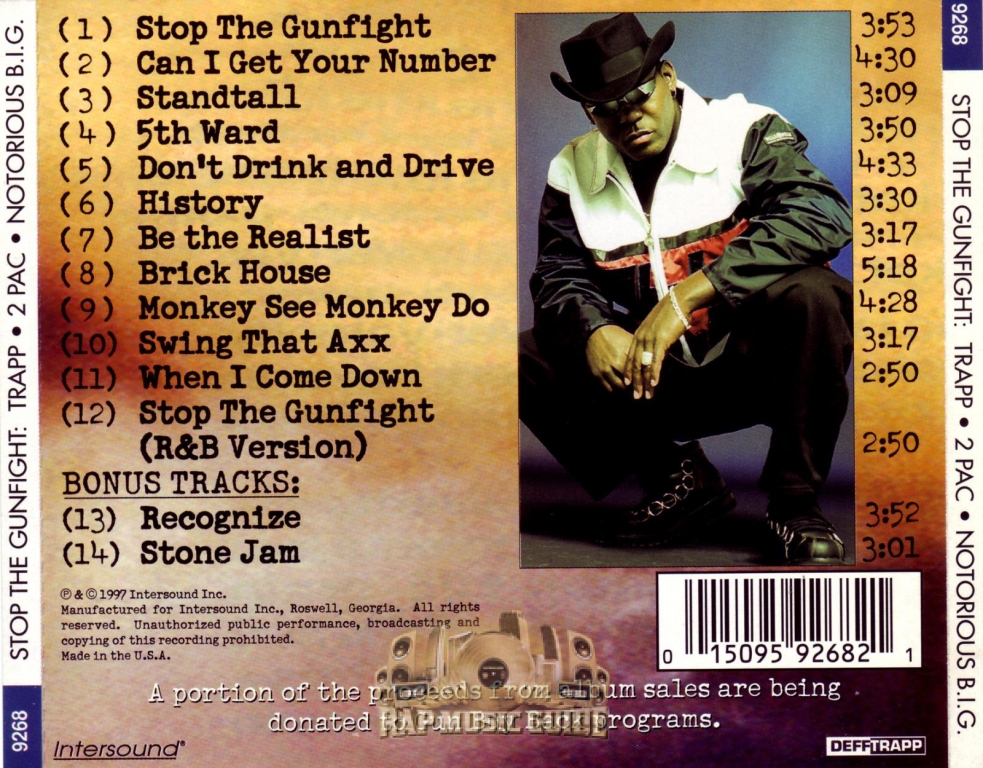 Trapp, 2pac, Notorious B.I.G. - Stop The Gunfight: 1st Press. CD | Rap ...